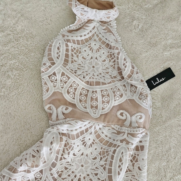 Lulus celebrate life halter white lace dress - Picture 6 of 7